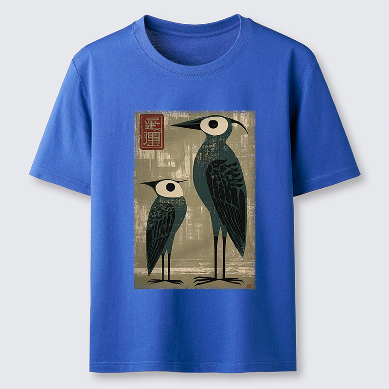 Tokyo-Tiger Retro Two Birds Art Classic T-Shirt