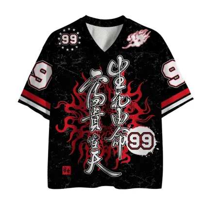 Tokyo-Tiger Chinese Proverbs Mesh Jersey