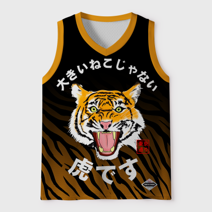 Tokyo-Tiger Not a Big Cat Mesh Tank Top