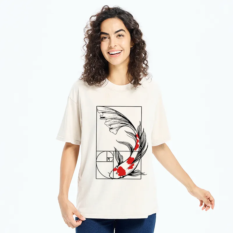 Tokyo-Tiger Golden Ratio Koi Washed T-Shirt