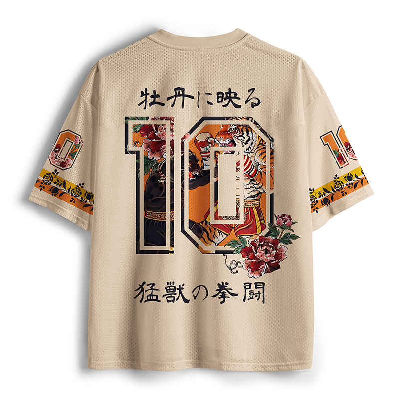 Tokyo-Tiger Muay Thai Battle Of Tiger And Black Panther Mesh Jersey