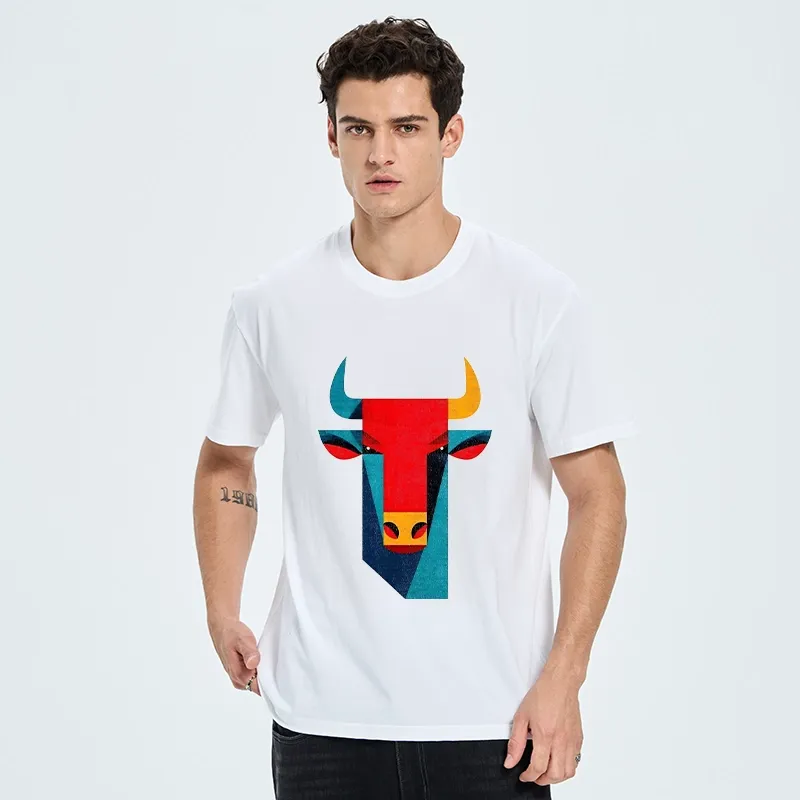 Tokyo-Tiger Geometric Bull Head Art Classic T-Shirt
