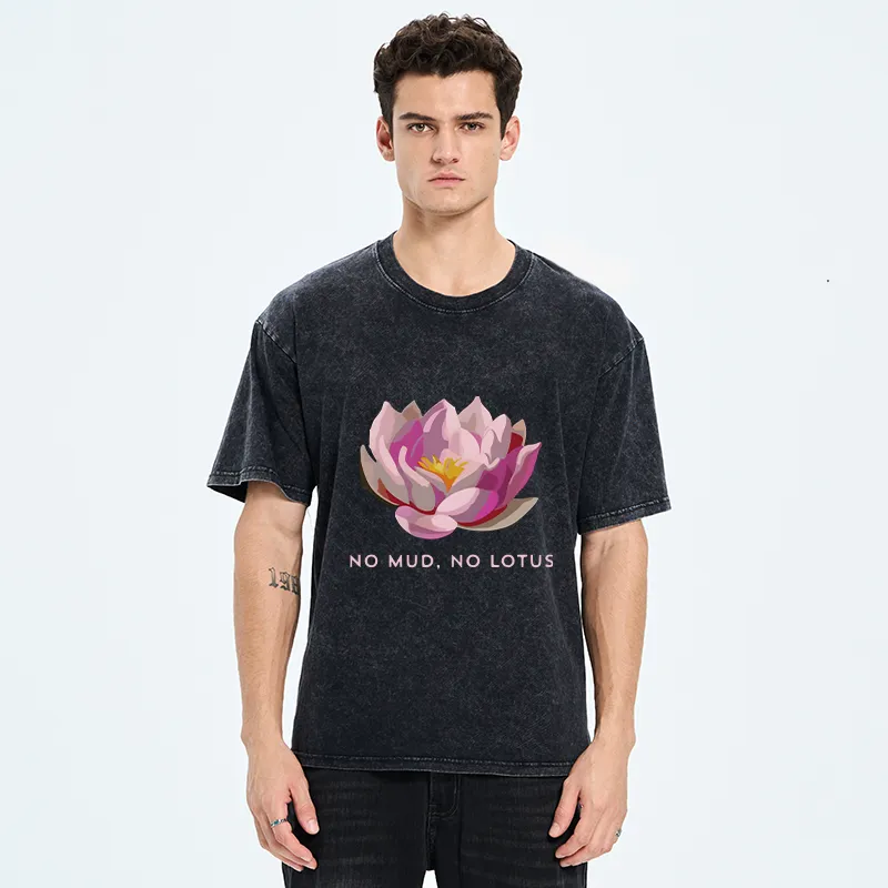 Tokyo-Tiger Zen Lotus Washed T-Shirt