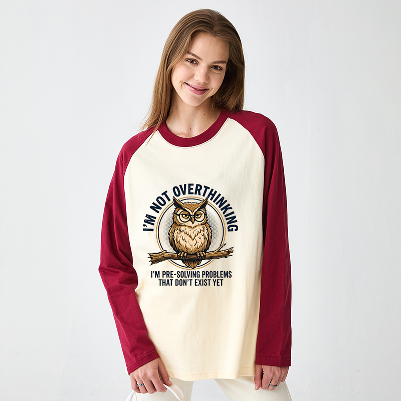 Tokyo-Tiger Overthink Master Owl Raglan Long Sleeve T-shirt