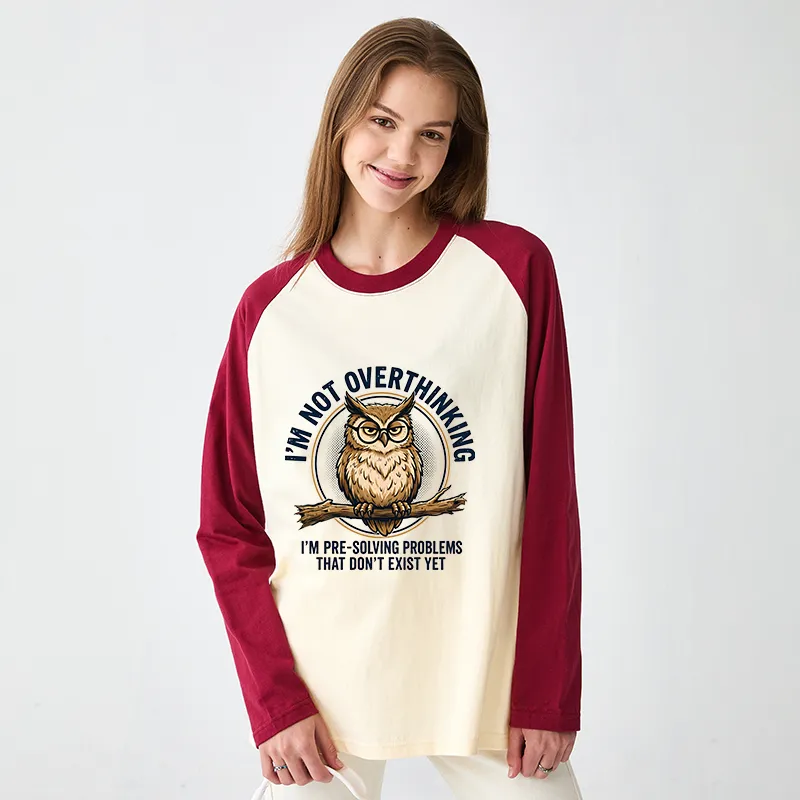 Tokyo-Tiger Overthink Master Owl Raglan Long Sleeve T-shirt