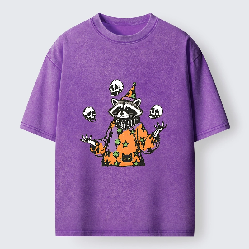 Tokyo‑Tiger Meme Jester Raccoon Washed T‑Shirt