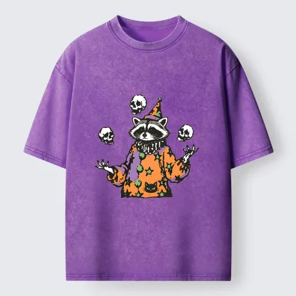 Tokyo‑Tiger Meme Jester Raccoon Washed T‑Shirt