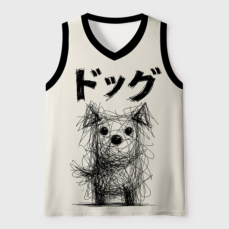 Tokyo-Tiger Linear Pup Mesh Tank Top