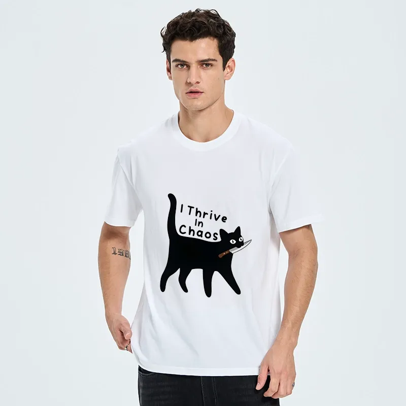 Tokyo-Tiger Chaotic Black Cat With Knife Classic T-Shirt