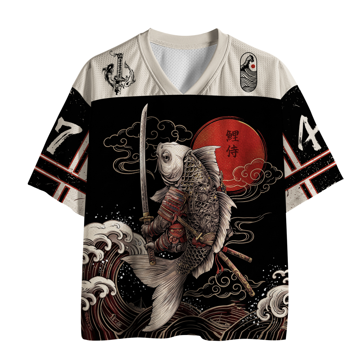 Tokyo-Tiger From River To Warpath: Koi Samurai Mesh Jersey Sale