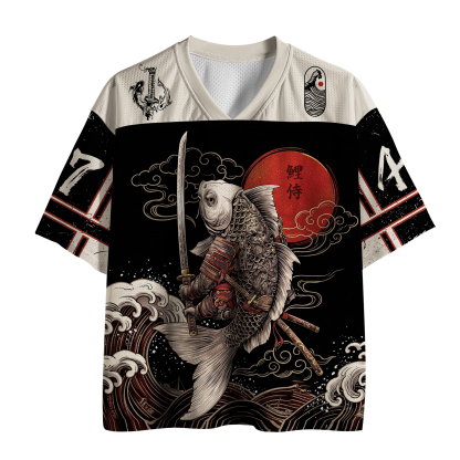 Tokyo-Tiger From River To Warpath: Koi Samurai Mesh Jersey