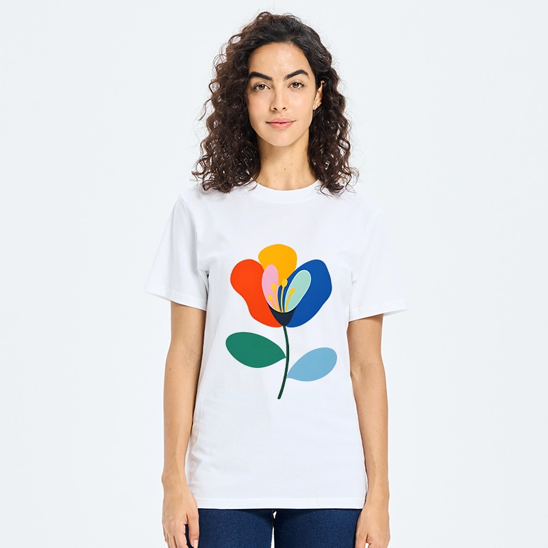 Tokyo-Tiger Retro Flower Print Classic T-Shirt