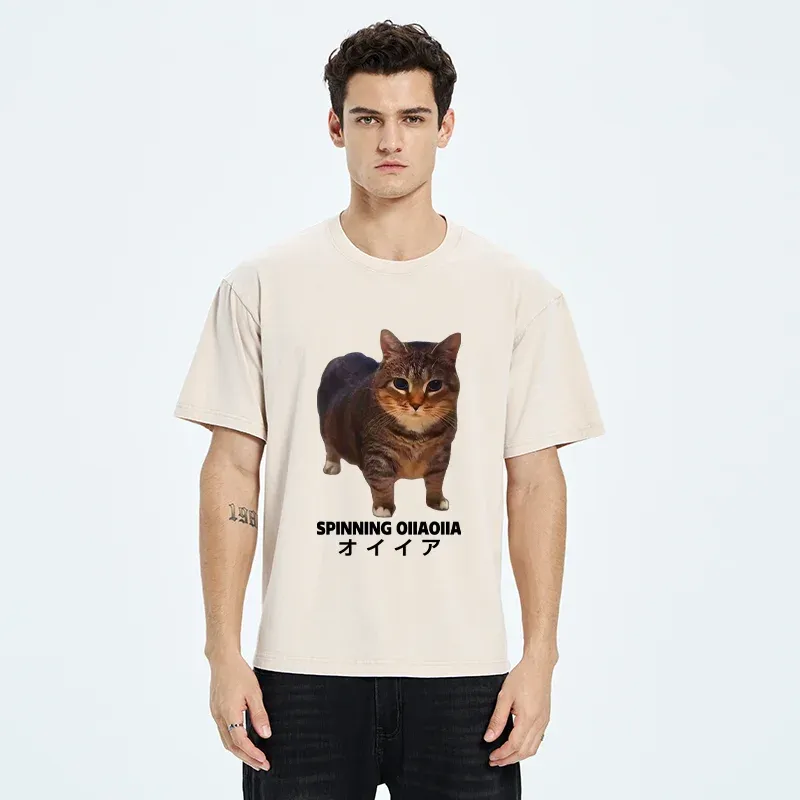 Tokyo-Tiger OIIAOIIA Cat Washed T-Shirt