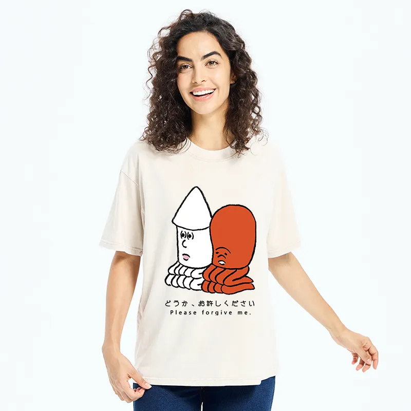 Tokyo-Tiger Please Forgive Octopus Washed T-Shirt