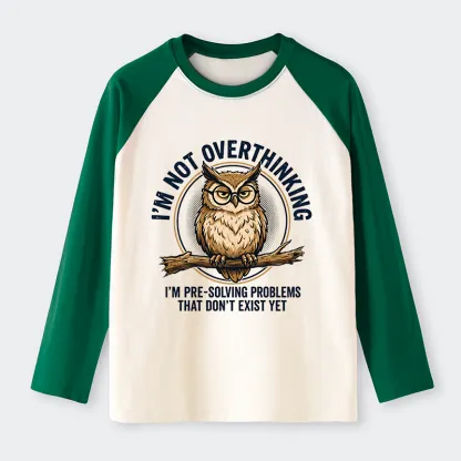Tokyo-Tiger Overthink Master Owl Raglan Long Sleeve T-shirt