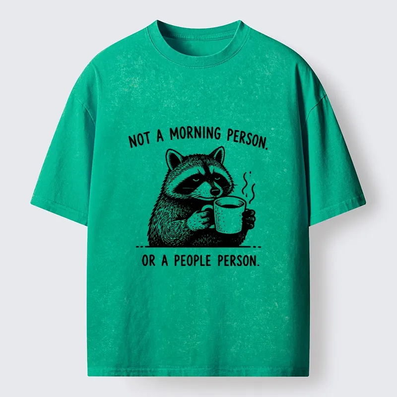Tokyo‑Tiger Funny Meme Coffee Raccoon Washed T‑Shirt