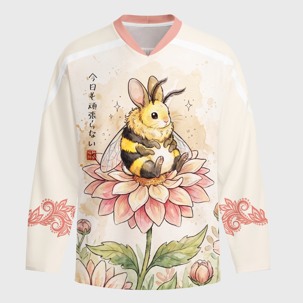 Tokyo-Tiger Japanese Ink Art Capybara Samurai Long-Sleeve Hockey Jersey Sale