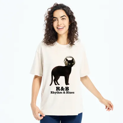 Tokyo‑Tiger Cat Headphone Groove Washed T-Shirt