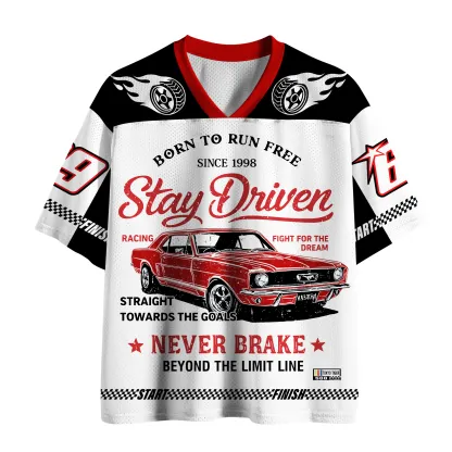 Tokyo-Tiger "Stay Driven" Vintage Racing Mesh Jersey