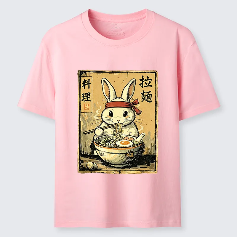 Tokyo-Tiger Cute Rabbit Eating Ramen Classic T-Shirt