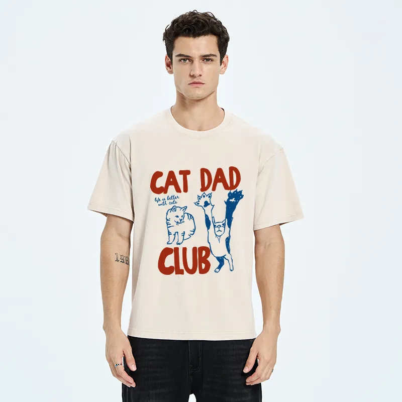 Tokyo-Tiger Cat Dad's Special Washed T-Shirt