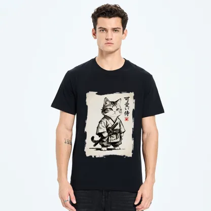 Tokyo-Tiger Japanese Samurai Cat Illustration Classic T-Shirt