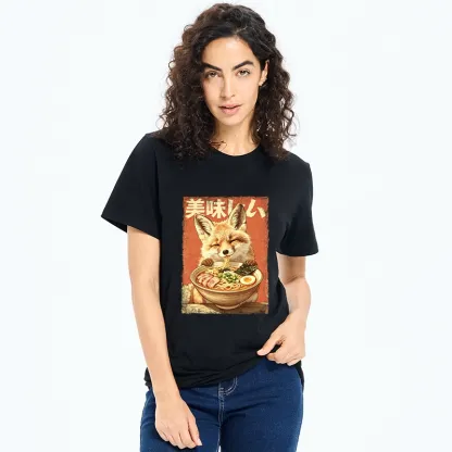 Tokyo-Tiger Ramen Loving Fox Art Classic T-Shirt