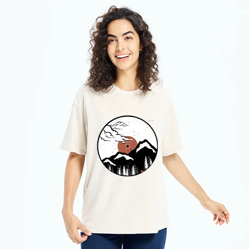 Tokyo-Tiger Japanese Retro Records Washed T-Shirt