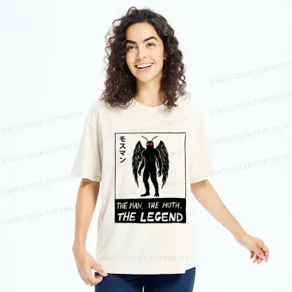 Tokyo-Tiger Funny Mothman Washed T-Shirt