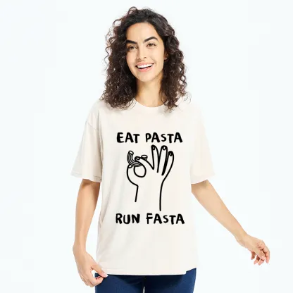 Tokyo-Tiger Eat Delicious Pasta Washed T-Shirt