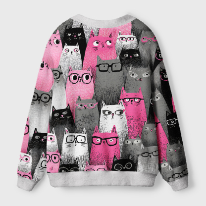 Tokyo-Tiger Cats With Attitude Ugly Cardigan Sweater