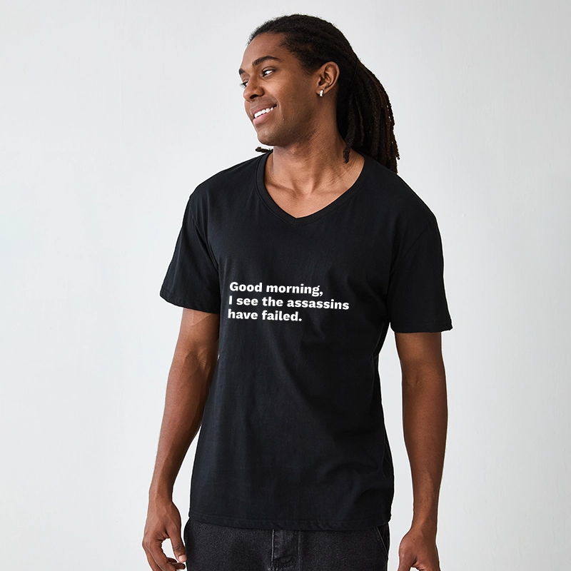 Tokyo-Tiger Assassins Failed Morning Quote Art V-Neck Classic T-Shirt
