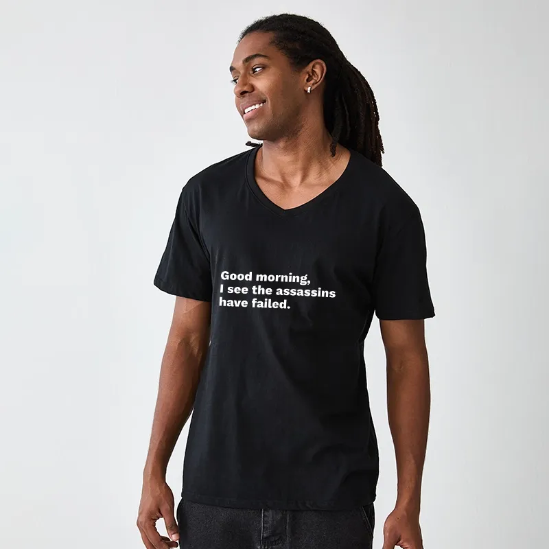 Tokyo-Tiger Assassins Failed Morning Quote Art V-Neck Classic T-Shirt