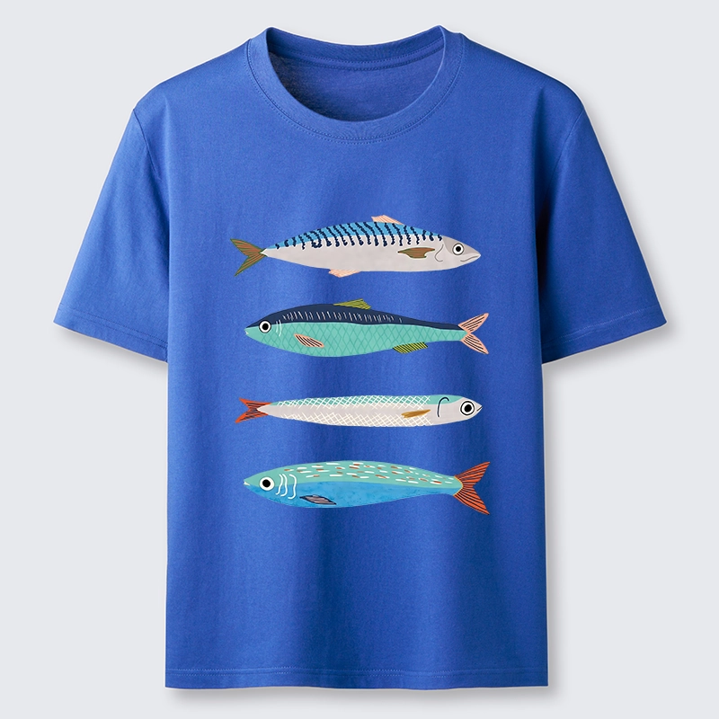 Tokyo‑Tiger Playful Sea Fish Washed T‑Shirt