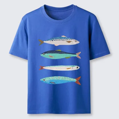 Tokyo‑Tiger Playful Sea Fish Washed T‑Shirt