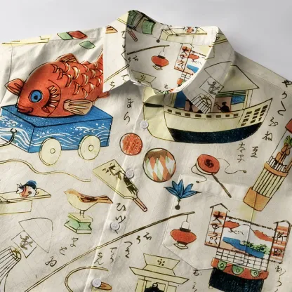 Tokyo-Tiger Japanese Cultural Traditions Button-up Shirt