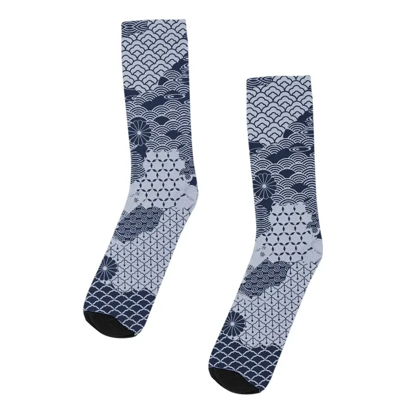 Tokyo-Tiger Elegant Floral Waves Socks