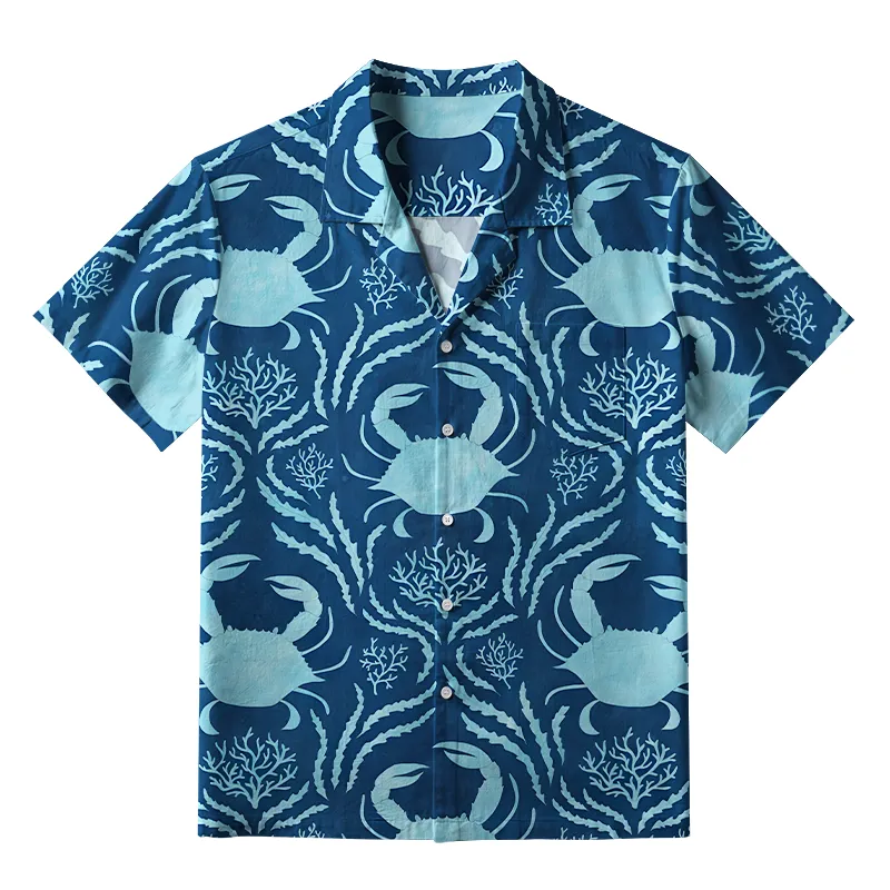 Tokyo-Tiger Crab And Seaweed Aloha Hawaiian Shirt Sale