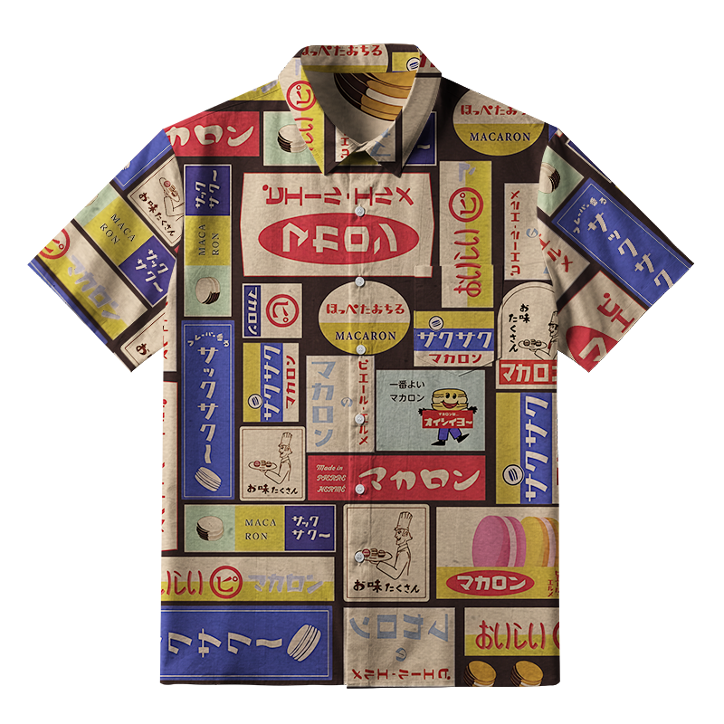 Tokyo-Tiger Gourmet Guide Button-up Shirt