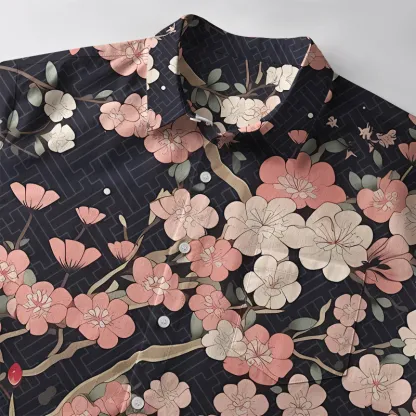 Tokyo-Tiger Blooming Sakura Button-up Shirt