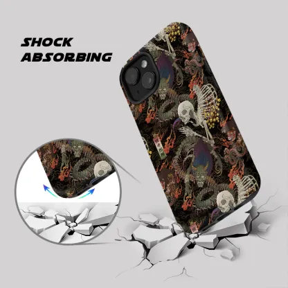 Tokyo-Tiger Japanese Yokai And Skeletons Phone Case