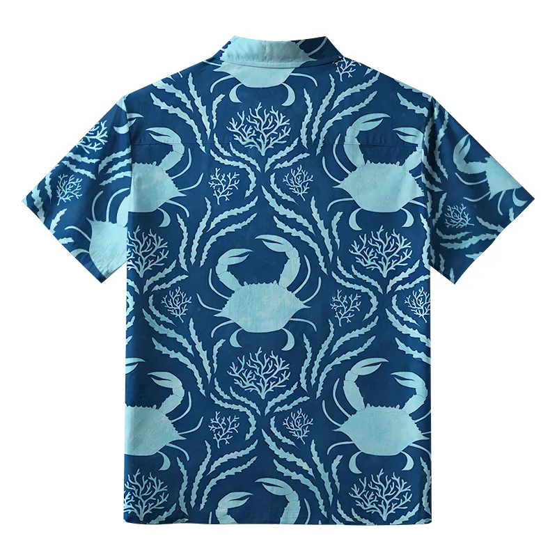 Tokyo-Tiger Crab And Seaweed Button-up Shirt