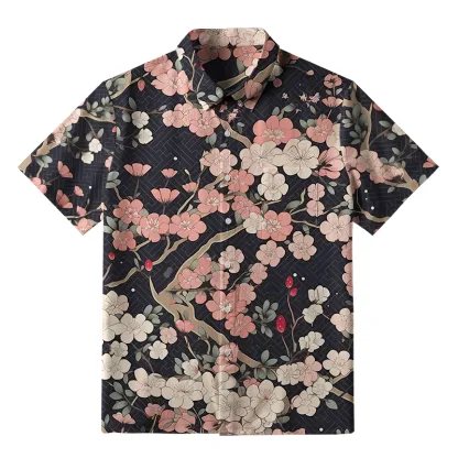 Tokyo-Tiger Blooming Sakura Button-up Shirt