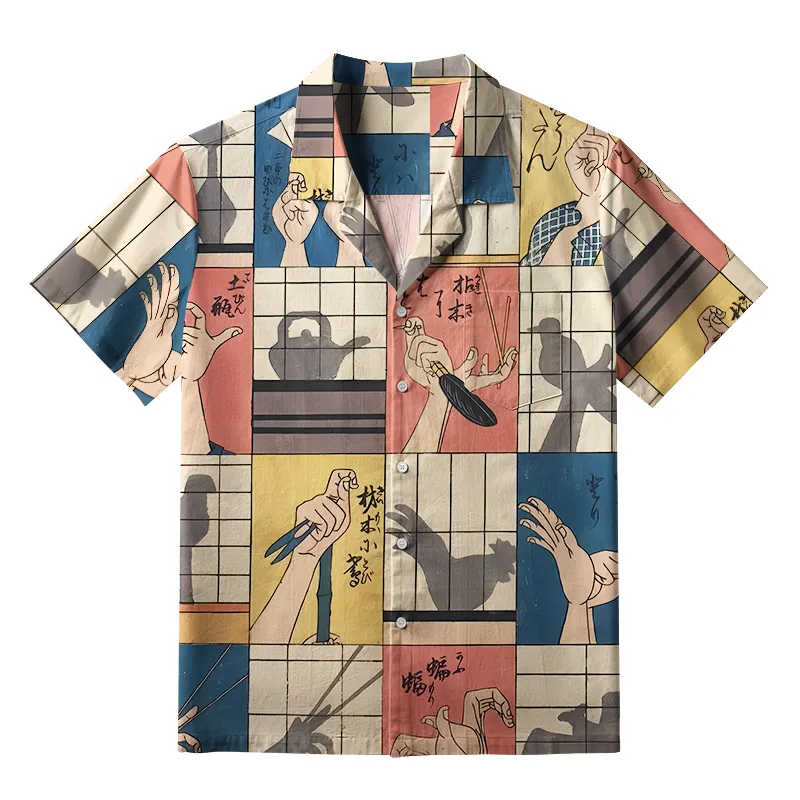 Tokyo-Tiger Interesting Hand Shadow Aloha Hawaiian Shirt