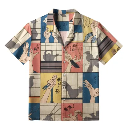 Tokyo-Tiger Interesting Hand Shadow Aloha Hawaiian Shirt
