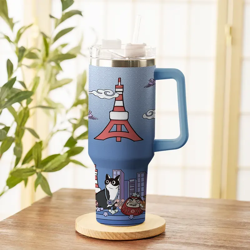 Tokyo-Tiger Tokyo Tower Cat 40oz Tumbler