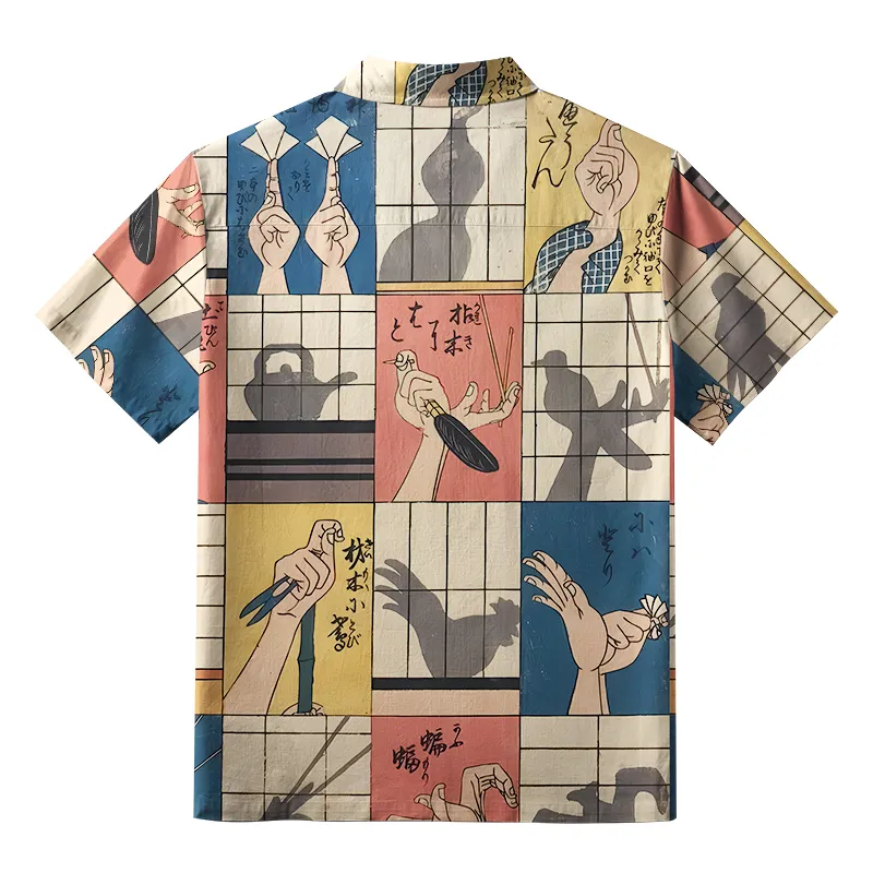 Tokyo-Tiger Interesting Hand Shadow Aloha Hawaiian Shirt