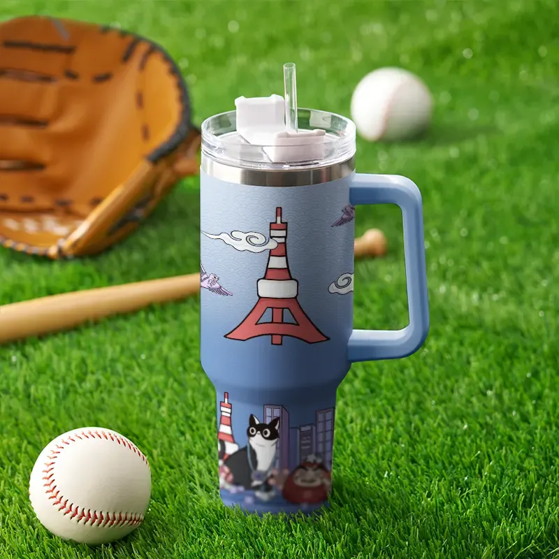 Tokyo-Tiger Tokyo Tower Cat 40oz Tumbler