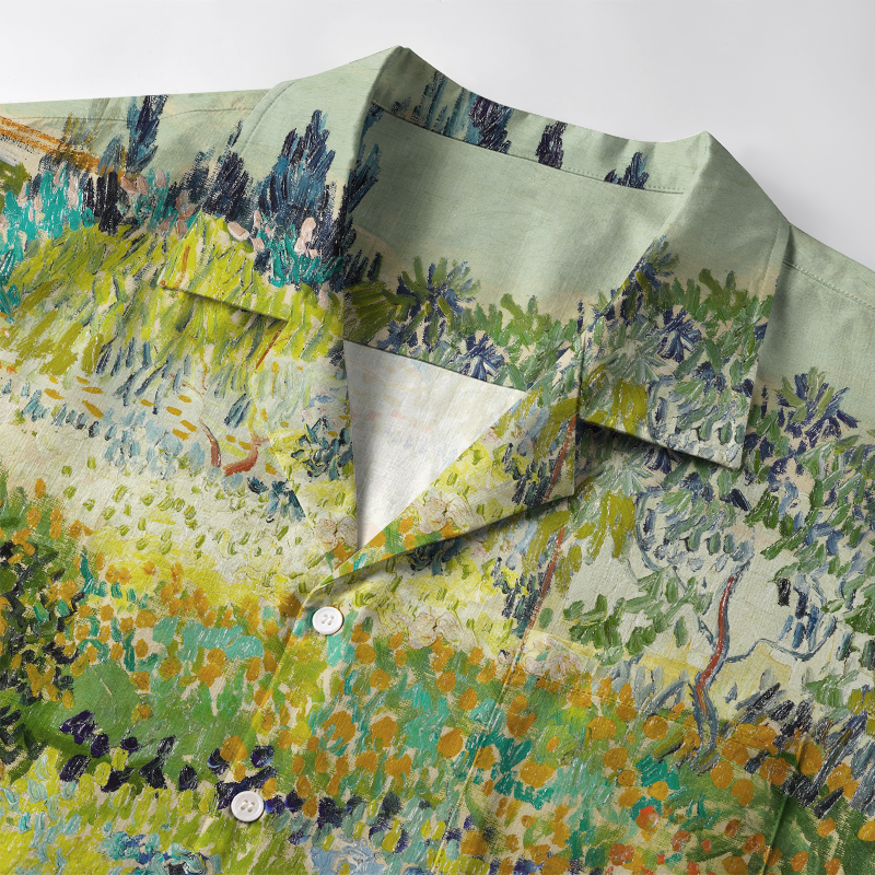 Tokyo-Tiger Black Cat In The Flower Field Aloha Hawaiian Shirt