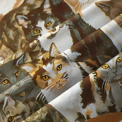 Tokyo-Tiger Oil Painting Art Cats Aloha Hawaiian Shirt